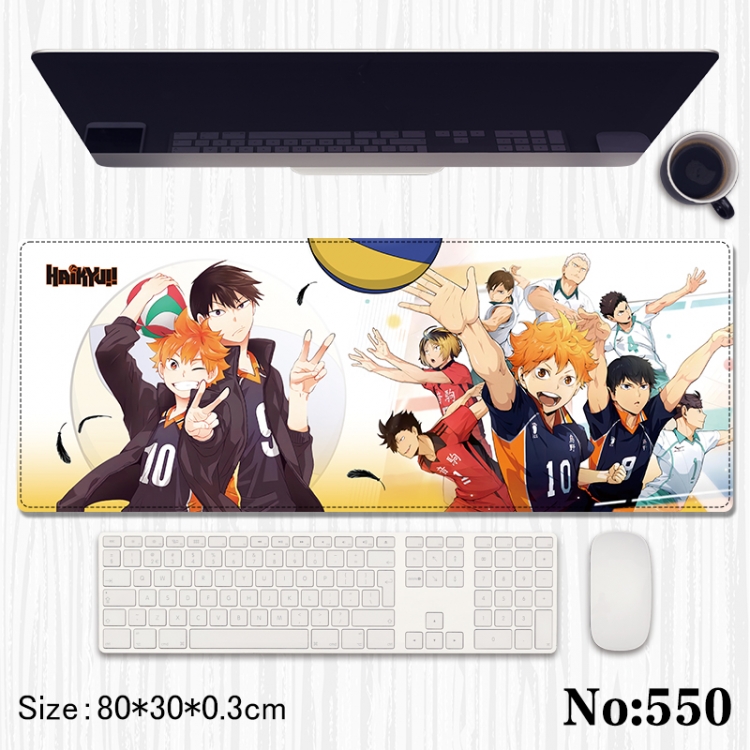 Mouse pad Haikyuu!! Anime peripheral computer mouse pad office desk pad multifunctional pad 80X30X0.3cm