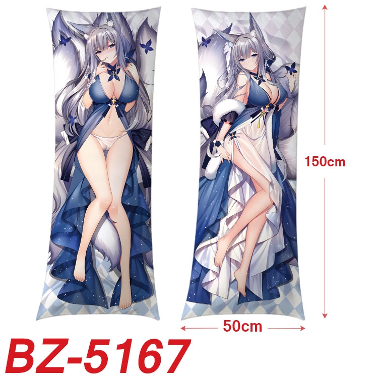 Azur Lane Anime sexy equal body double-sided printed pillow 150x50cm NO FILLING