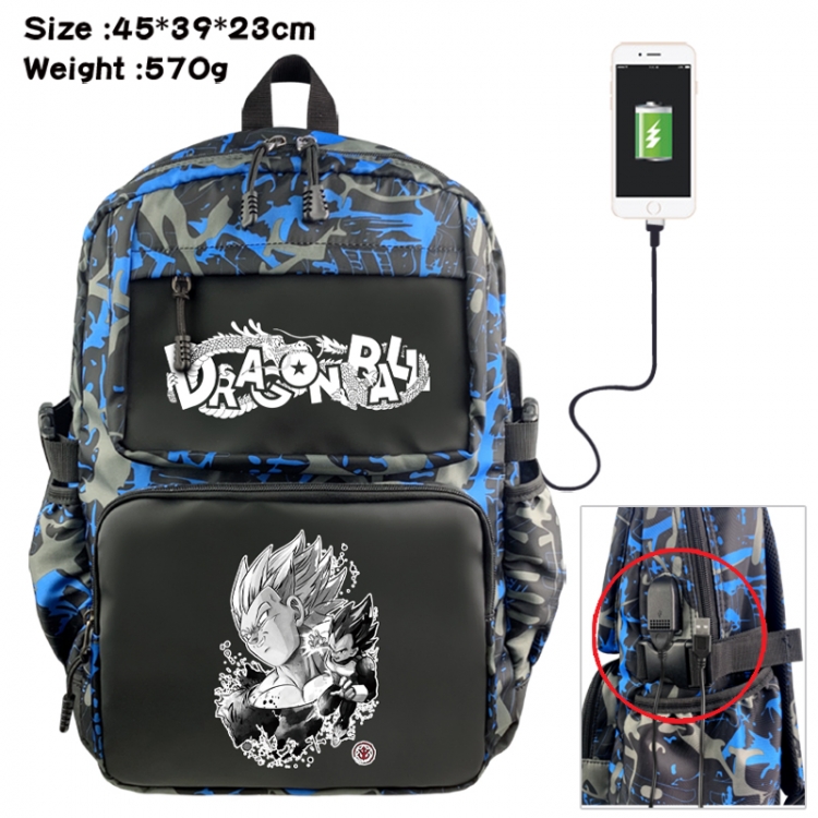 DRAGON BALL Anime waterproof nylon camouflage backpack School Bag 45X39X23CM