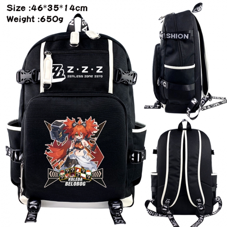Zenless Zone Zero Data USB backpack Cartoon printed student backpack 46X35X14CM 650G