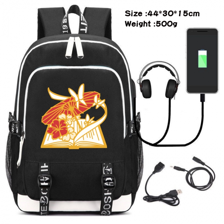 Heaven Official's Blessing Game Canvas Backpack Waterproof School Bag 44X30X15CM 500G
