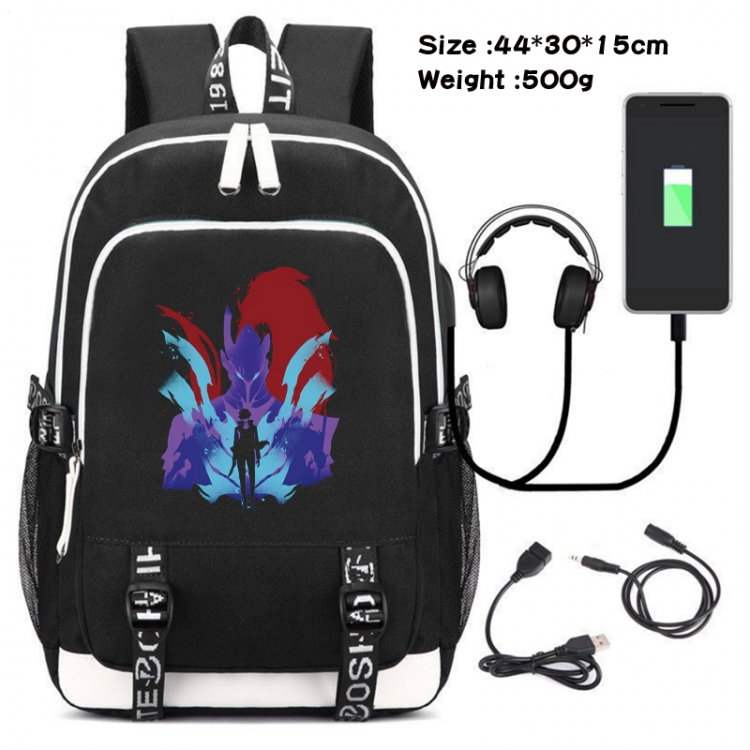 Solo Leveling:Arise Game Canvas Backpack Waterproof School Bag 44X30X15CM 500G