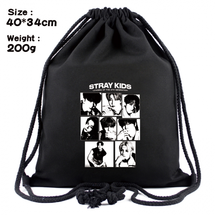straykids Anime Coloring Book Drawstring Backpack 40X34cm 200g