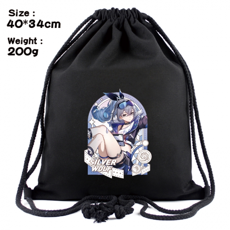 Honkai: Star Rail Anime Coloring Book Drawstring Backpack 40X34cm 200g