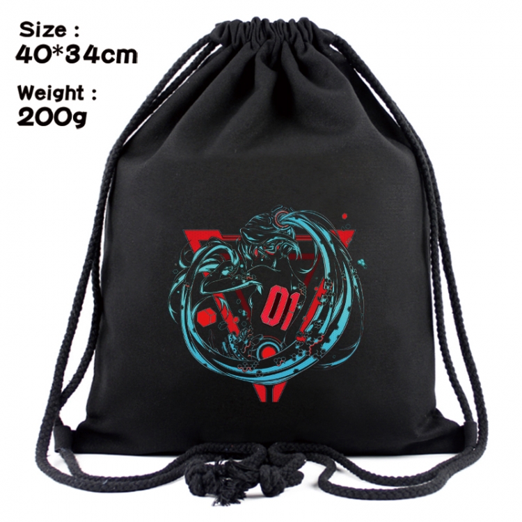 Hatsune Miku Anime Coloring Book Drawstring Backpack 40X34cm 200g