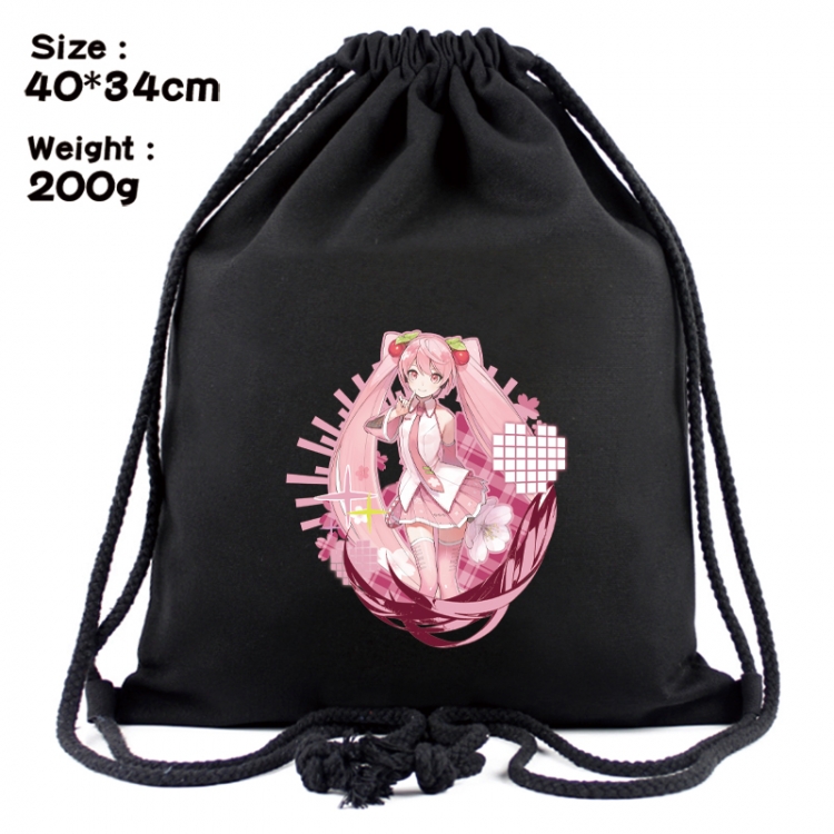 Hatsune Miku Anime Coloring Book Drawstring Backpack 40X34cm 200g