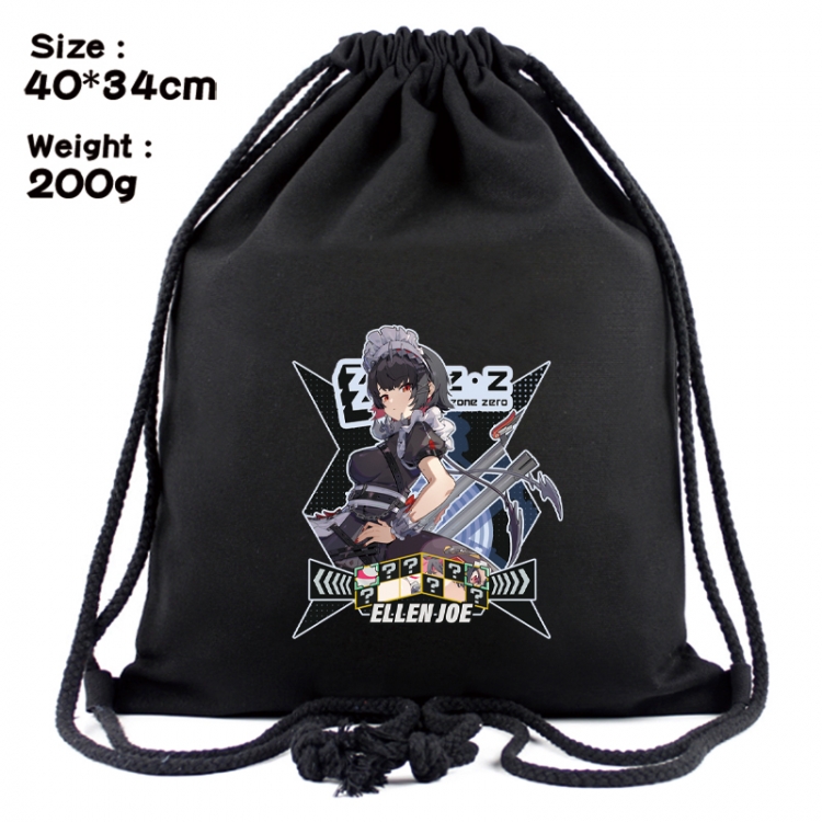 Zenless Zone Zero Anime Coloring Book Drawstring Backpack 40X34cm 200g