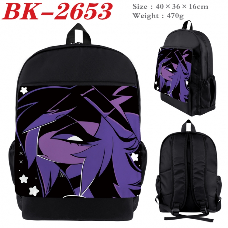 Hazbin Hotel Waterproof nylon canvas flip color picture backpack 40X36X16CM  BK-2653
