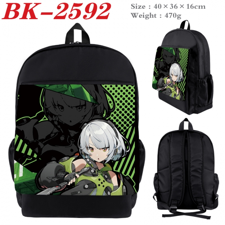 Zenless Zone Zero  Waterproof nylon canvas flip color picture backpack 40X36X16CM  BK-2592