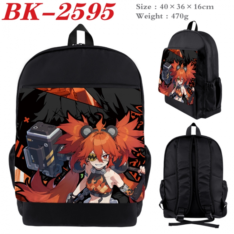 Zenless Zone Zero  Waterproof nylon canvas flip color picture backpack 40X36X16CM BK-2595