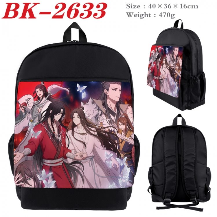 Heaven Official's Blessing Waterproof nylon canvas flip color picture backpack 40X36X16CM BK-2633