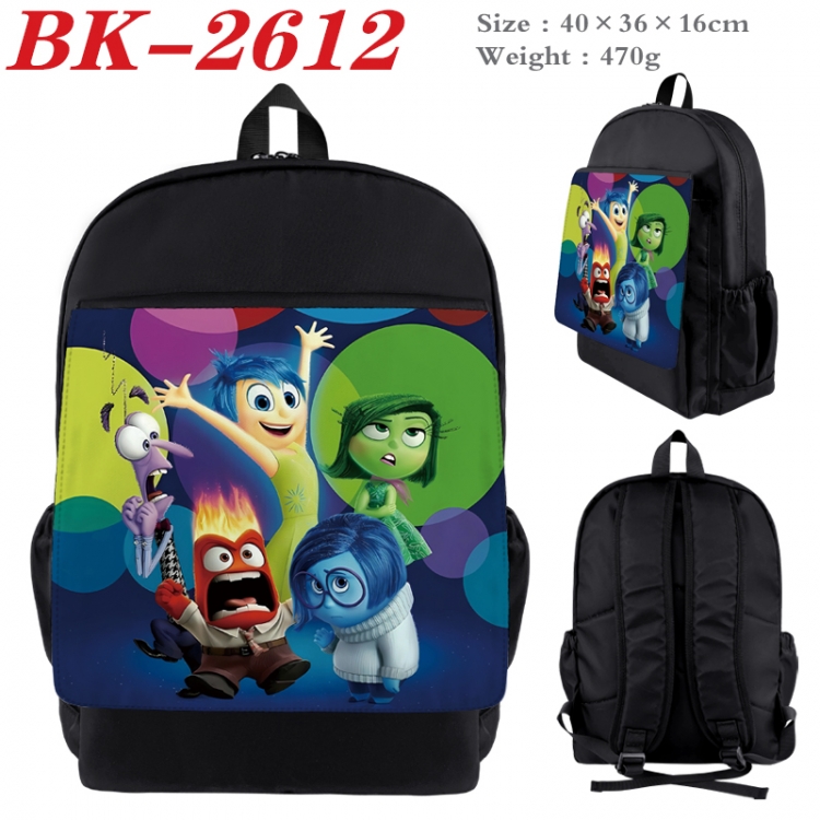 Inside Out Waterproof nylon canvas flip color picture backpack 40X36X16CM  BK-2612
