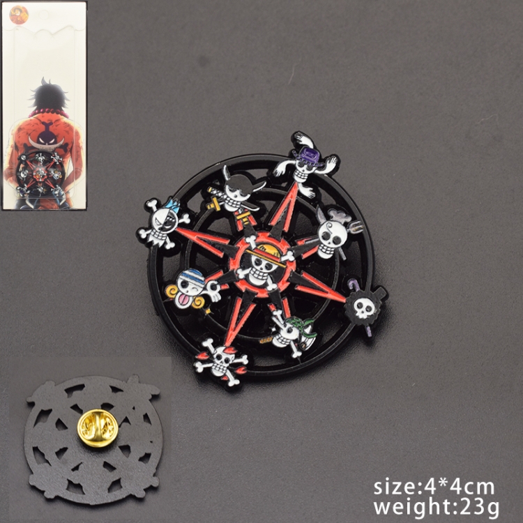 One Piece Anime cartoon metal brooch badge