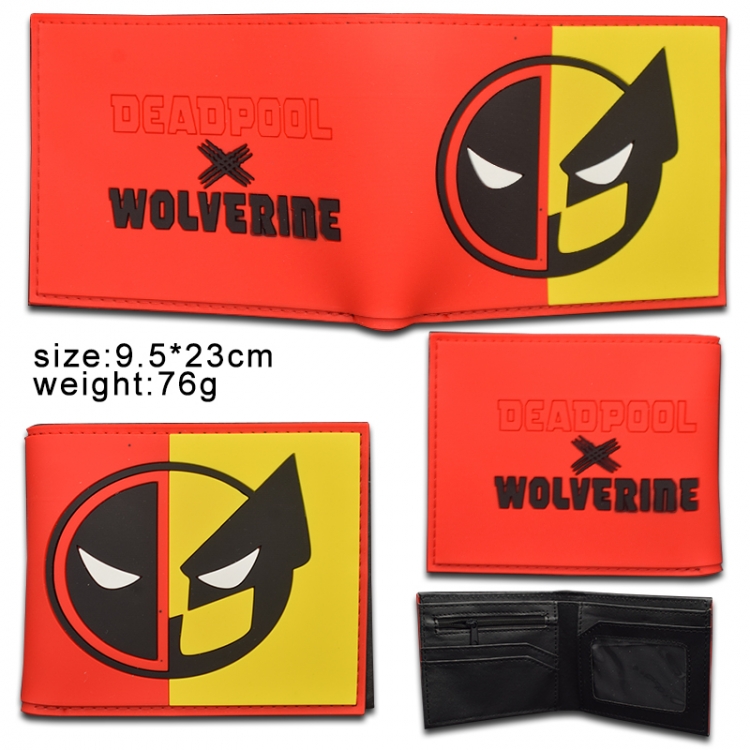 Wolverine Silicone PVC Wallet Short Half Fold Wallet 9.5X23CM