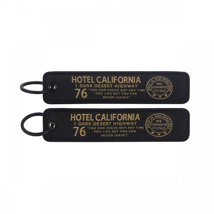 recorded utterance Double sided color woven label keychain with thickened hanging rope 13x3cm 10G price for 5 pcs  NR501