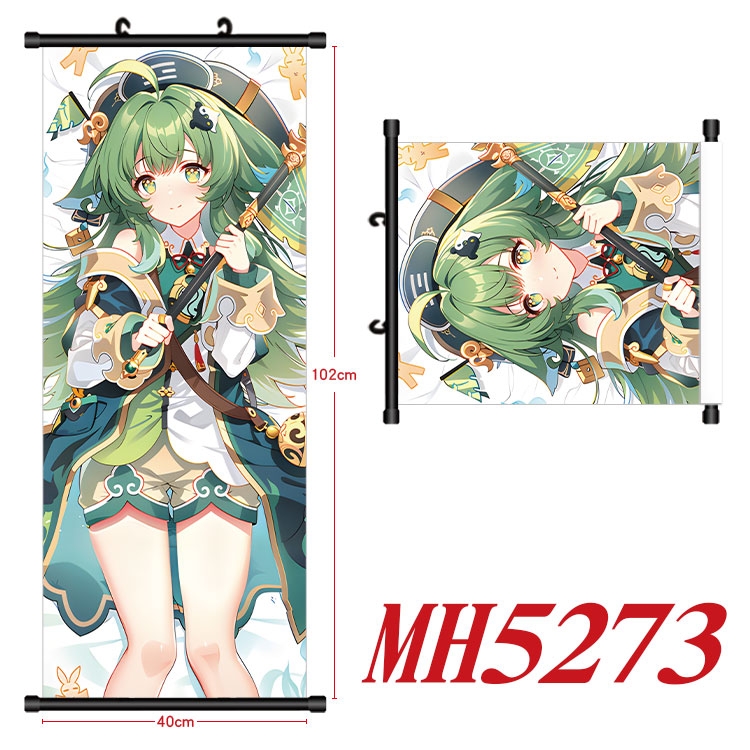 Honkai: Star Rail Anime black Plastic rod Cloth painting Wall Scroll 40X102CM 