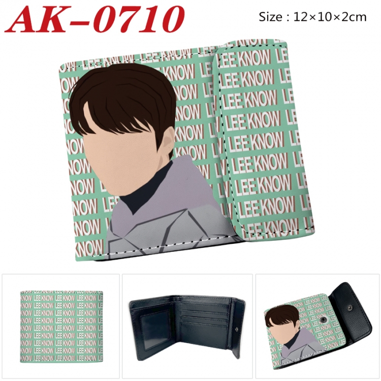 straykids Anime PU leather full color buckle 20% off wallet 12X10X2CM AK-0710
