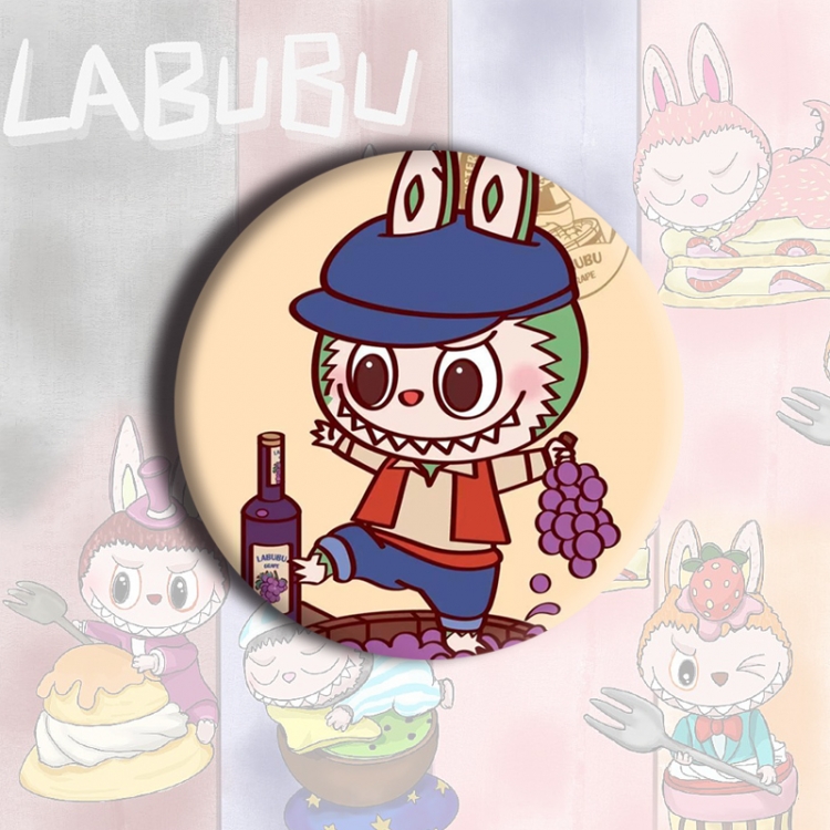 LABUBU Anime tinplate brooch badge price for 5 pcs