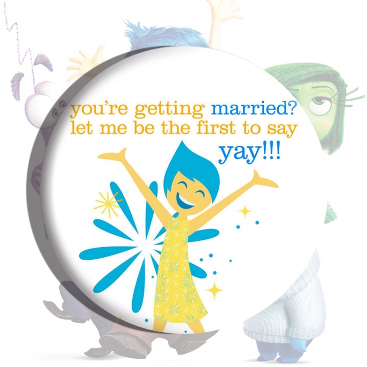 Inside Out Anime tinplate brooch badge price for 5 pcs