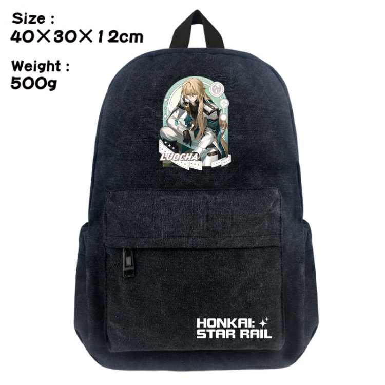 Honkai: Star Rail Canvas top and bottom backpack 40X30X12CM