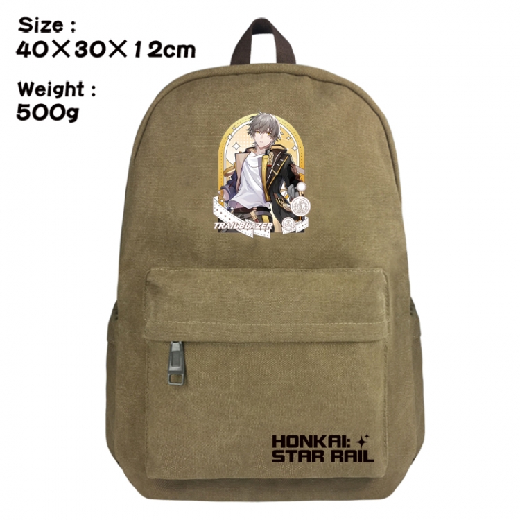 Honkai: Star Rail Canvas top and bottom backpack 40X30X12CM