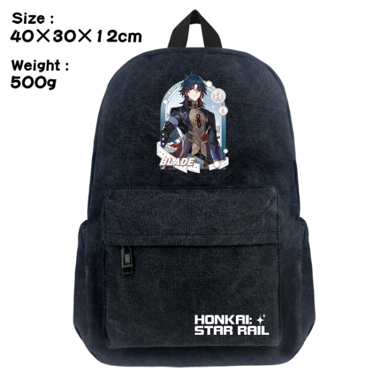 Honkai: Star Rail Canvas top and bottom backpack 40X30X12CM