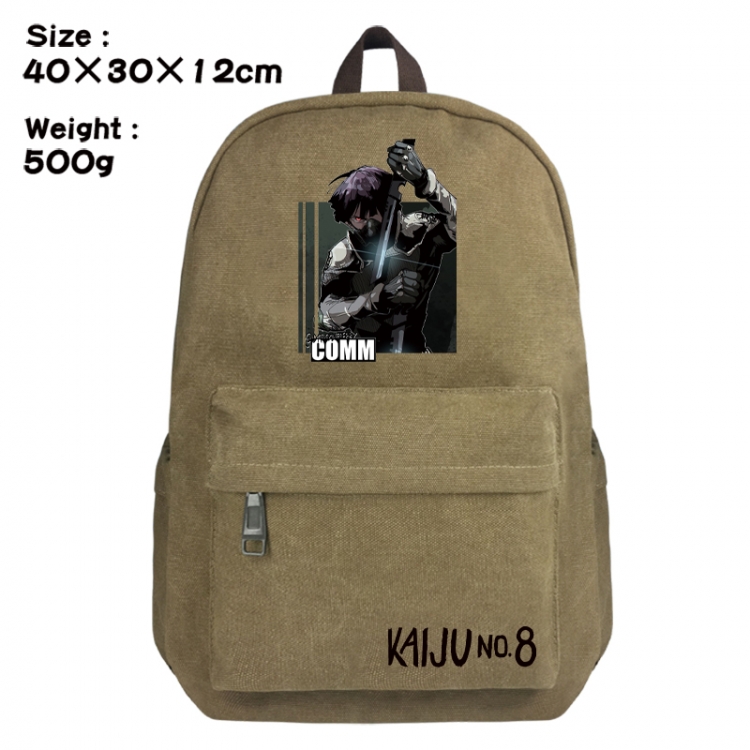 KAIJU NUMBER EIGHT Canvas top and bottom backpack 40X30X12CM