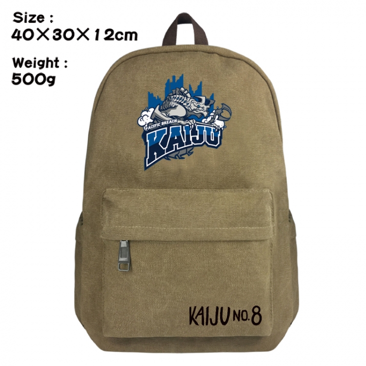 KAIJU NUMBER EIGHT Canvas top and bottom backpack 40X30X12CM