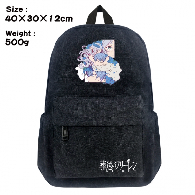 Frieren: Beyond Journey's End Canvas top and bottom backpack 40X30X12CM