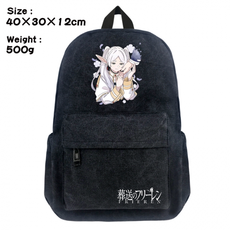 Frieren: Beyond Journey's End Canvas top and bottom backpack 40X30X12CM