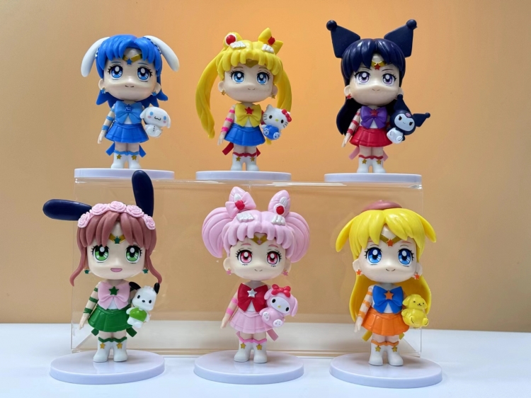 sailormoon Bagged Figure Decoration Model 8cm a set of 6