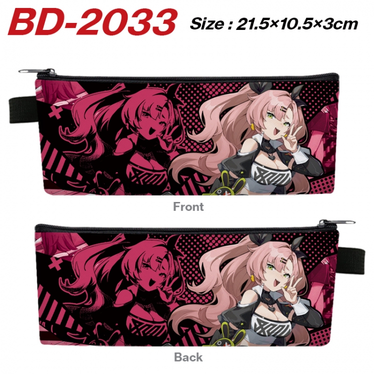 Zenless Zone Zero Anime PU Leather Zipper Pencil Case Stationery Box 21.5X10.5X3CM BD-2033
