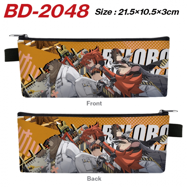 Zenless Zone Zero Anime PU Leather Zipper Pencil Case Stationery Box 21.5X10.5X3CM BD-2048