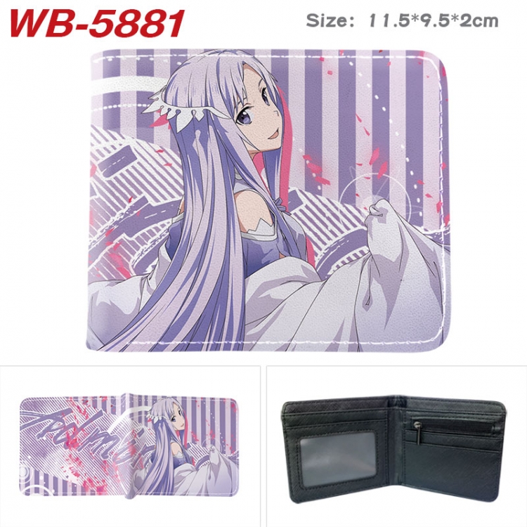 Sword Art Online Animation color PU leather half fold wallet 11.5X9X2CM WB-5881A
