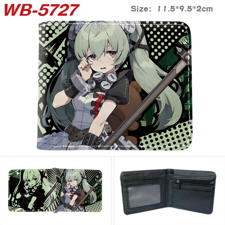 Zenless Zone Zero Animation color PU leather half fold wallet 11.5X9X2CM