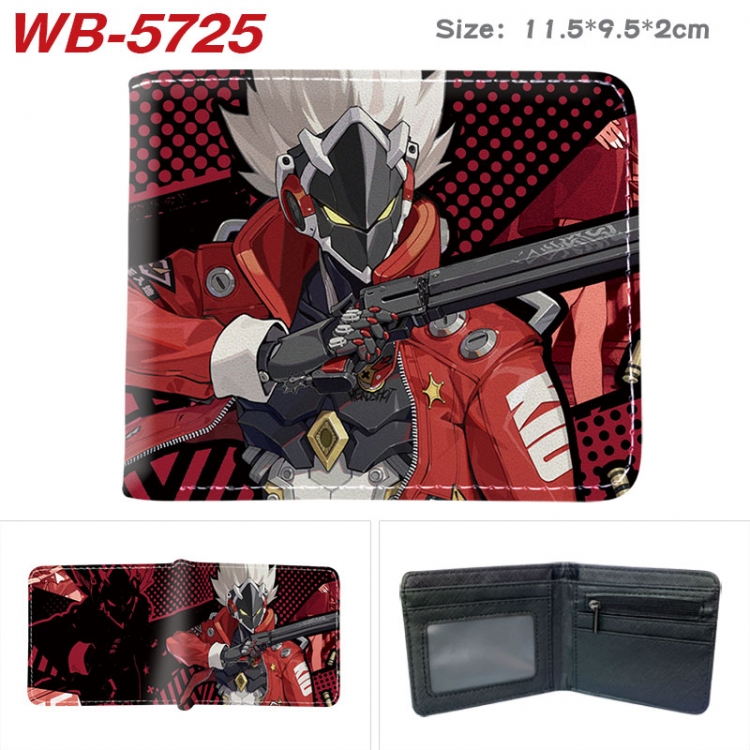 Zenless Zone Zero Animation color PU leather half fold wallet 11.5X9X2CM