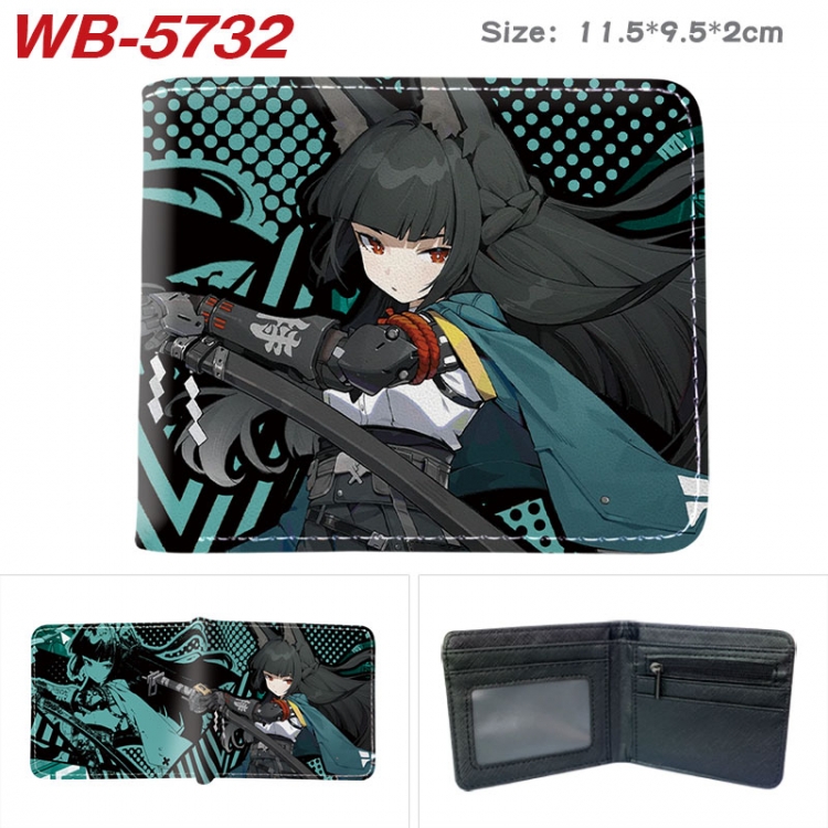 Zenless Zone Zero Animation color PU leather half fold wallet 11.5X9X2CM