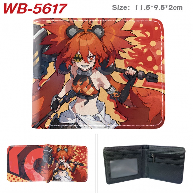 Zenless Zone Zero Animation color PU leather half fold wallet 11.5X9X2CM