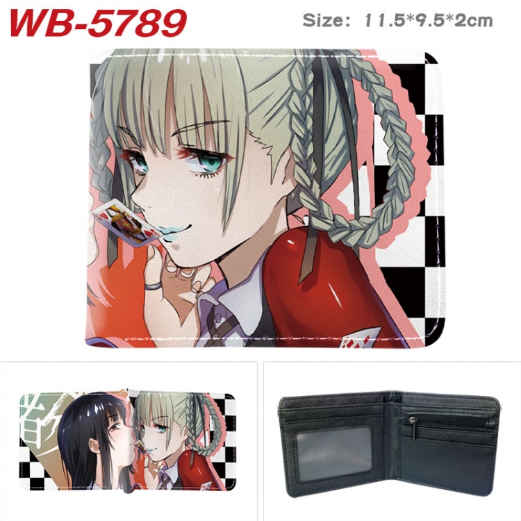 Kakegurui Animation color PU leather half fold wallet 11.5X9X2CM WB-5789A