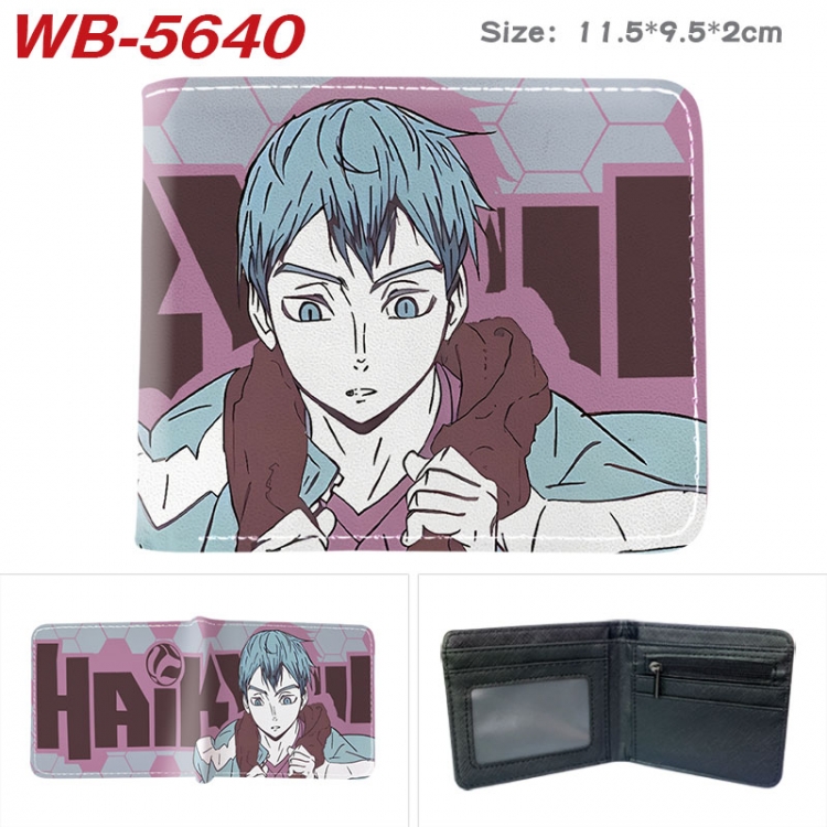 Haikyuu!! Animation color PU leather half fold wallet 11.5X9X2CM WB-5640A