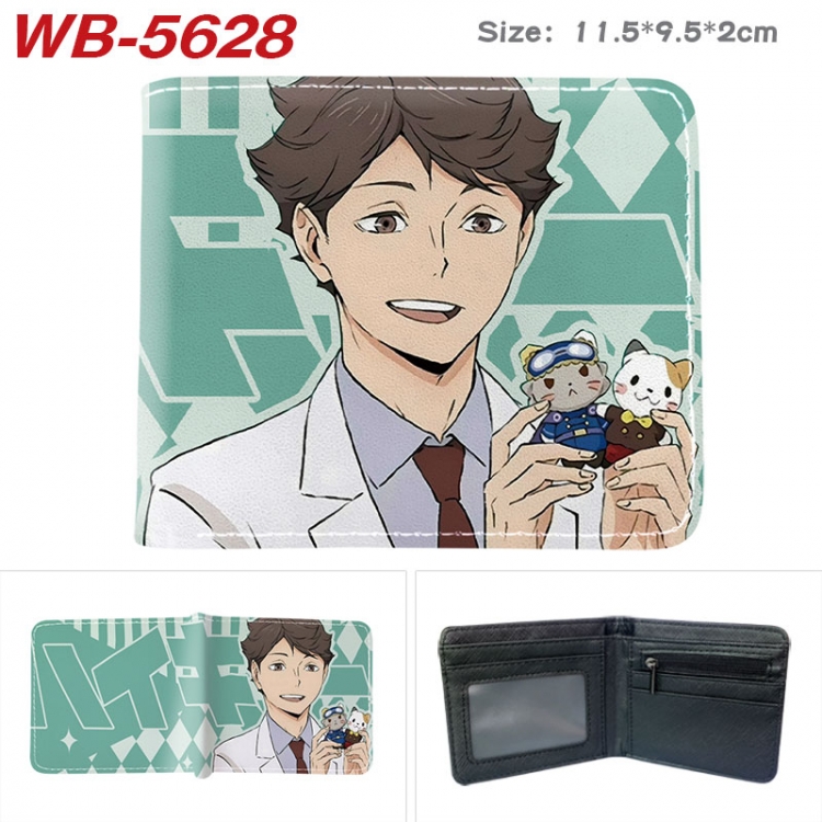 Haikyuu!! Animation color PU leather half fold wallet 11.5X9X2CM  WB-5628A