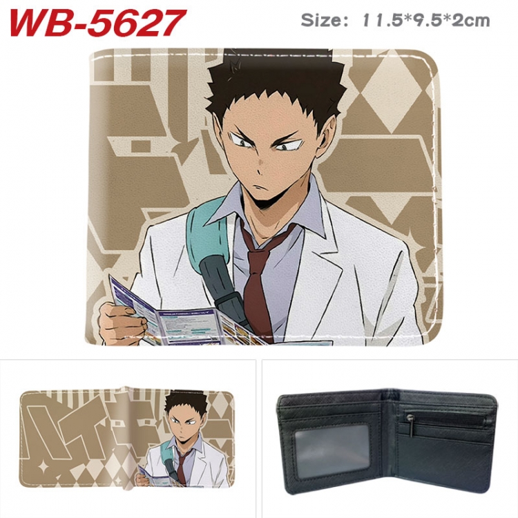 Haikyuu!! Animation color PU leather half fold wallet 11.5X9X2CM WB-5627A
