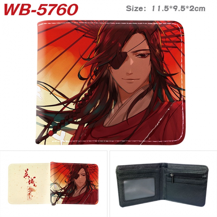Heaven Official's Blessing Animation color PU leather half fold wallet 11.5X9X2CM WB-5760A