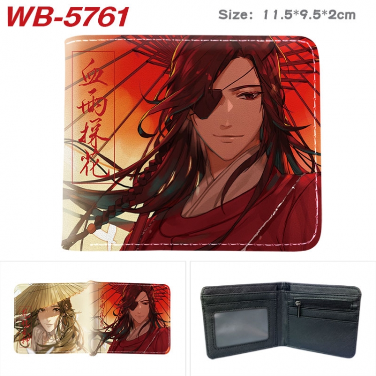 Heaven Official's Blessing Animation color PU leather half fold wallet 11.5X9X2CM WB-5761A