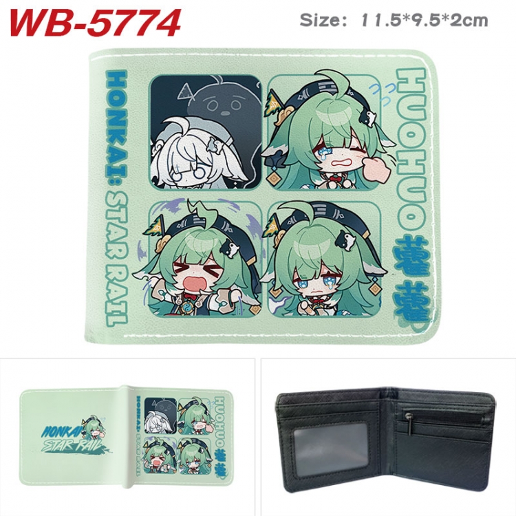 Honkai: Star Rail Animation color PU leather half fold wallet 11.5X9X2CM  WB-5774A