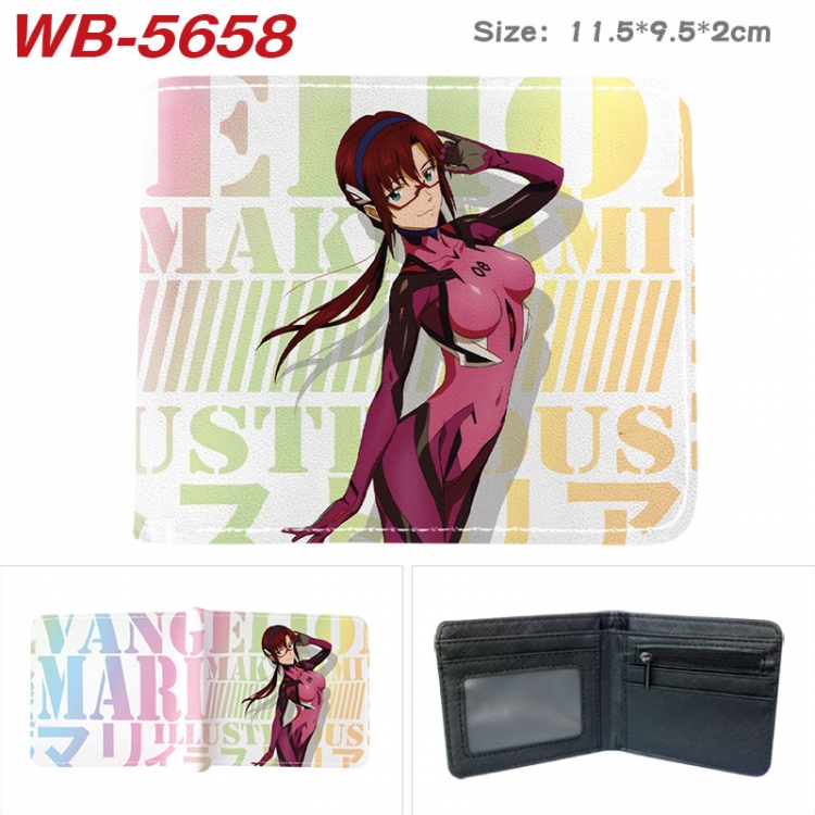 EVA Animation color PU leather half fold wallet 11.5X9X2CM WB-5658A