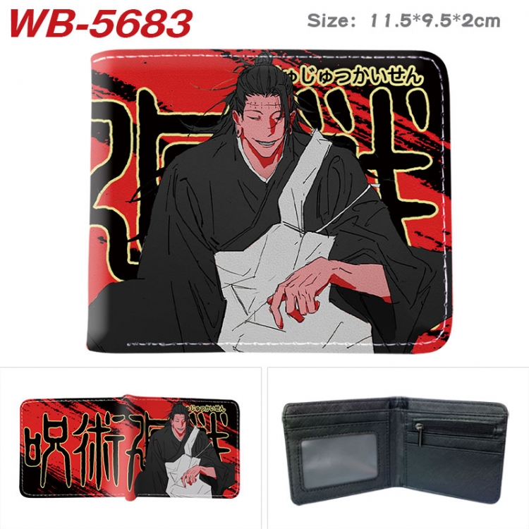 Jujutsu Kaisen Animation color PU leather half fold wallet 11.5X9X2CM WB-5683A