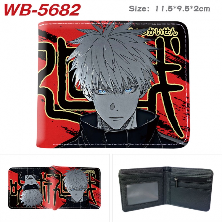 Jujutsu Kaisen Animation color PU leather half fold wallet 11.5X9X2CM  WB-5682A