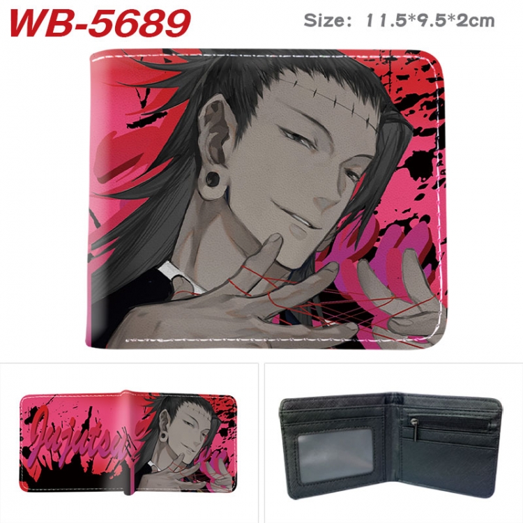 Jujutsu Kaisen Animation color PU leather half fold wallet 11.5X9X2CM  WB-5689A
