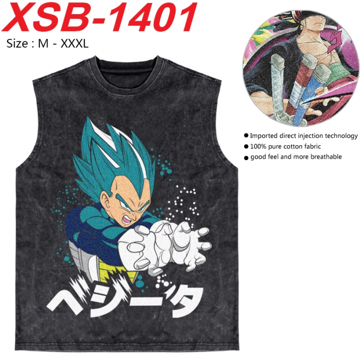 DRAGON BALL Anime pure cotton wash vest T-shirt 250g M-3XL 